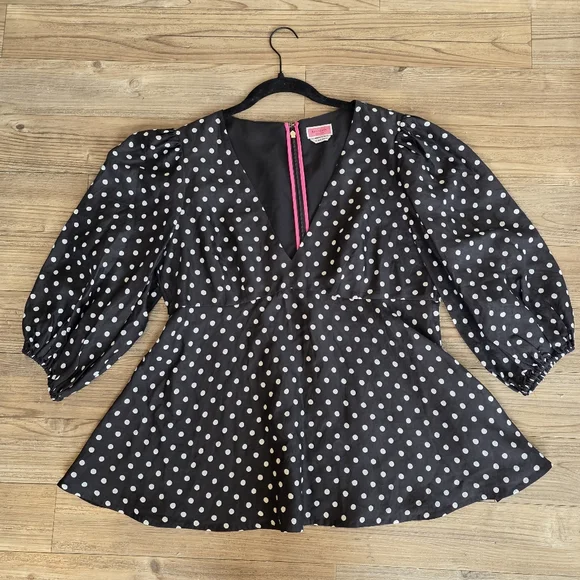 Kate Spade New York Harmony Dot Cloqué Top Size 14 - Picture 1 of 6